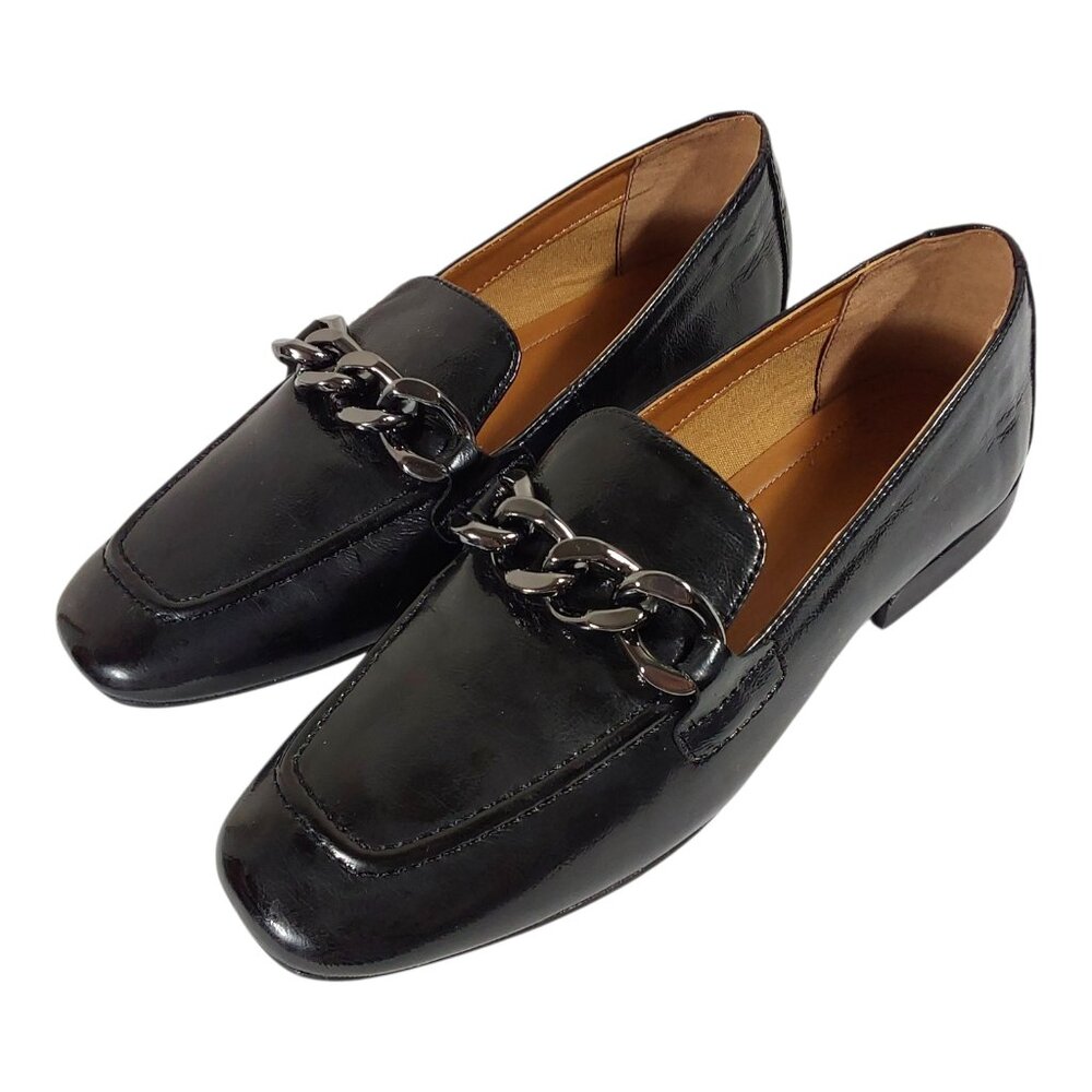 Donald Pliner Bethany Chain Loafer Slip-on Patent Leather Classic/Comfy/Luxe - 8